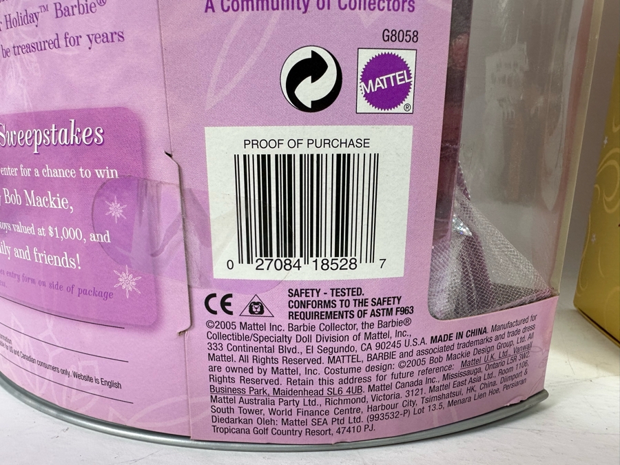 Bob Mackie Holiday Barbie 2005 and 2006 Mattel Barbie Dolls 2005/2006 New In Box G8058/J0949 [Photo 13]