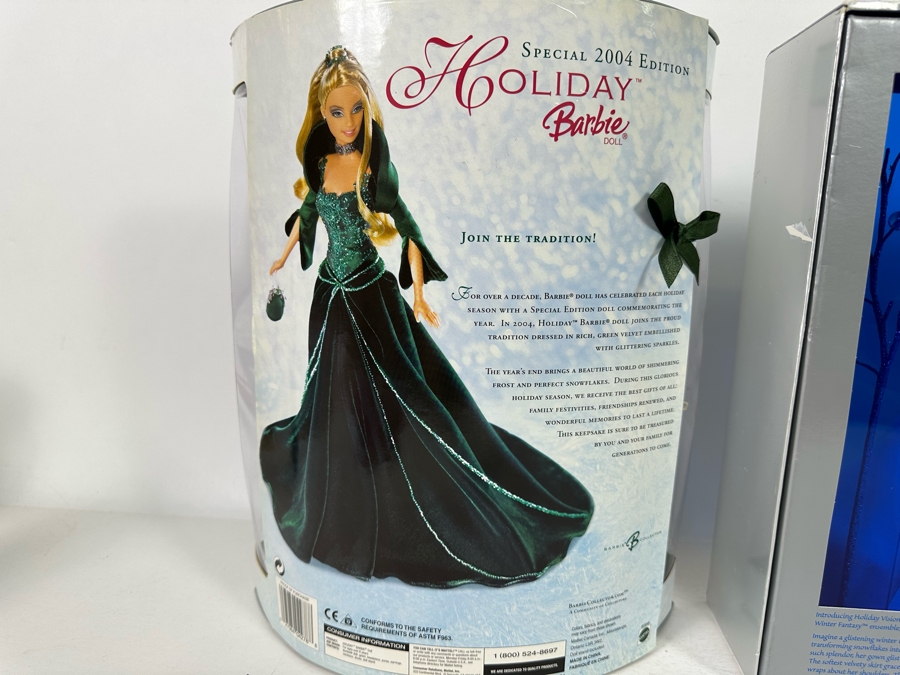 Special 2004 Edition Holiday Barbie and Winter Fantasy “First in the Series” 2003 Special Edition Mattel Barbie Dolls 2003/2004 New In Box B5848/B2519 [Photo 17]