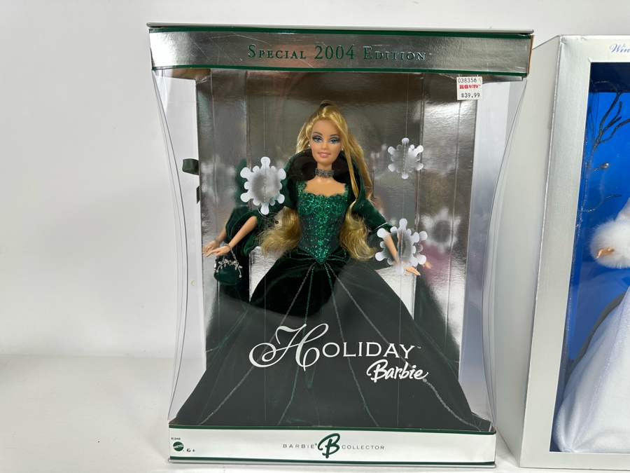 Special 2004 Edition Holiday Barbie and Winter Fantasy “First in the Series” 2003 Special Edition Mattel Barbie Dolls 2003/2004 New In Box B5848/B2519 [Photo 3]