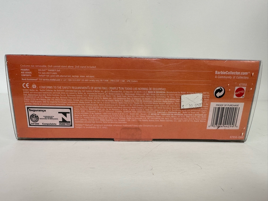 2007 Holiday Barbie Mattel Barbie Collector Series 2007 New In Box K7958 [Photo 7]