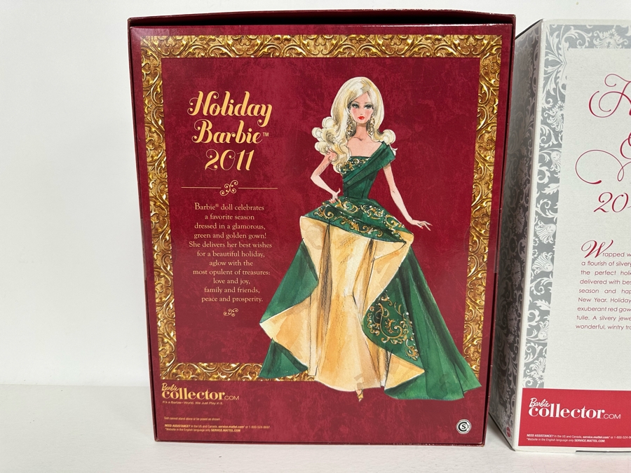 2011 and 2012 Holiday Barbies Mattel Barbie Collector Series 2010/2011 New In Box W3465/T7914 [Photo 11]