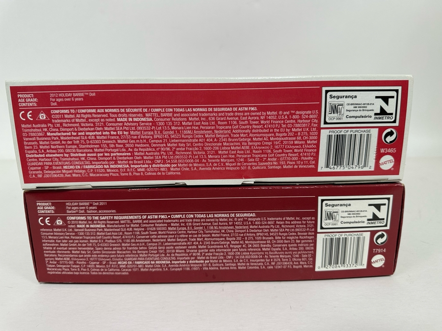 2011 and 2012 Holiday Barbies Mattel Barbie Collector Series 2010/2011 New In Box W3465/T7914 [Photo 13]