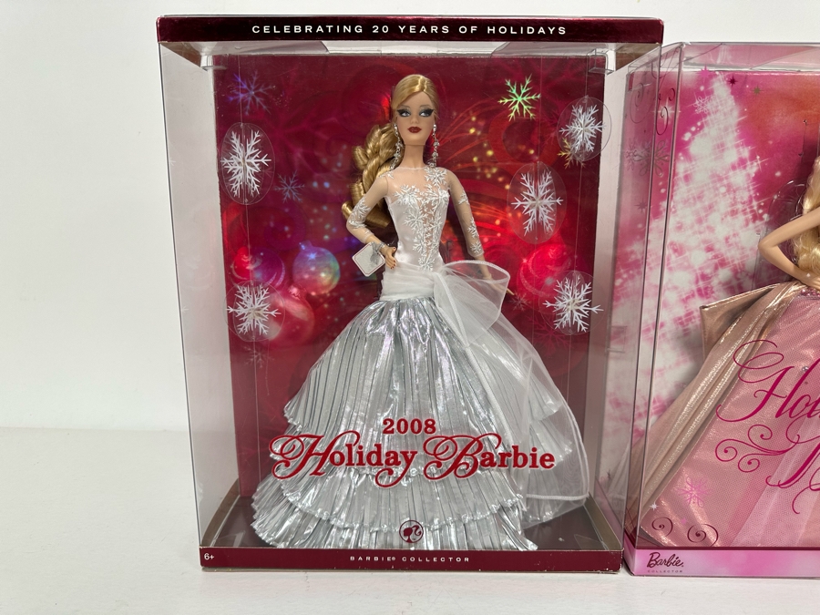 2008 and 2009 Holiday Barbies Mattel Barbie Collector Series 2008/2008 New In Box N6556/L9643 [Photo 3]