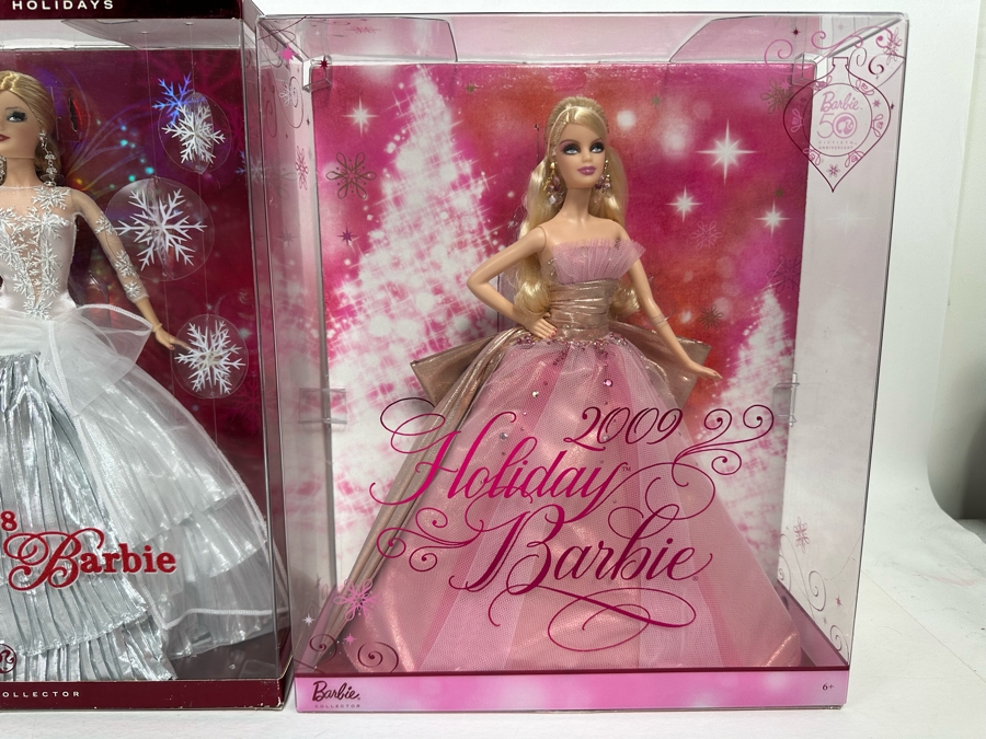 2008 and 2009 Holiday Barbies Mattel Barbie Collector Series 2008/2008 New In Box N6556/L9643 [Photo 6]