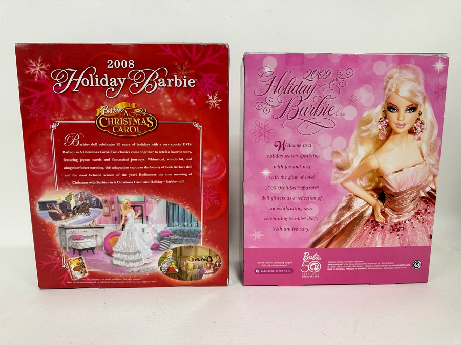 2008 and 2009 Holiday Barbies Mattel Barbie Collector Series 2008/2008 New In Box N6556/L9643 [Photo 9]