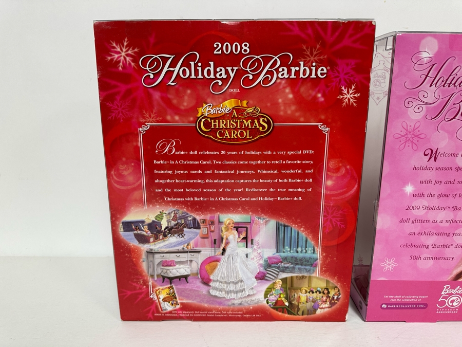 2008 and 2009 Holiday Barbies Mattel Barbie Collector Series 2008/2008 New In Box N6556/L9643 [Photo 10]
