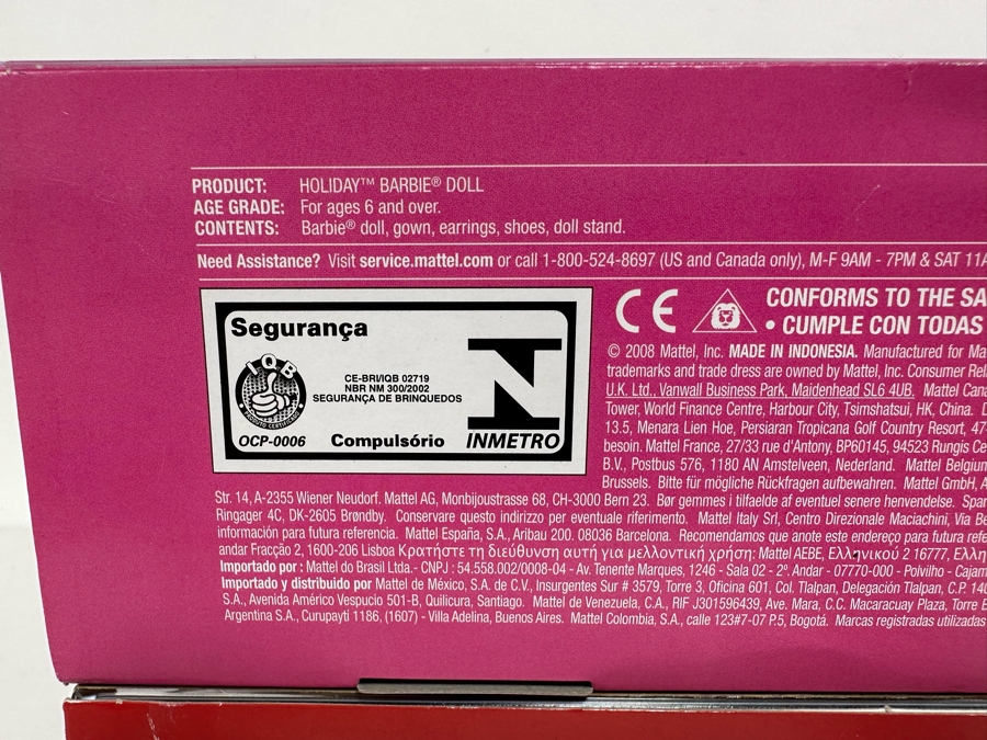 2008 and 2009 Holiday Barbies Mattel Barbie Collector Series 2008/2008 New In Box N6556/L9643 [Photo 14]