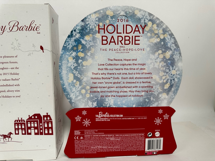 2015 and 2016 Holiday Barbies Mattel Barbie Collector Series 2014/2016 New In Box CHR76/DRD2 [Photo 12]