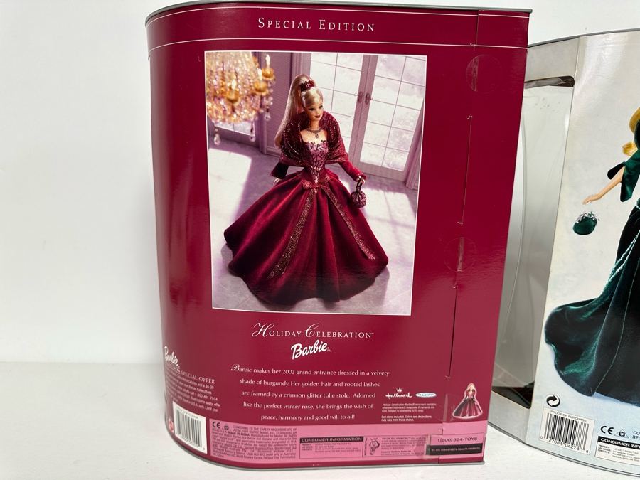 2002 Holiday Celebration Barbie Special Edition and and 2004 Special Edition Holiday Barbie Mattel Barbie Collector Series 2002/2004 New In Box 56209/B5848 [Photo 10]
