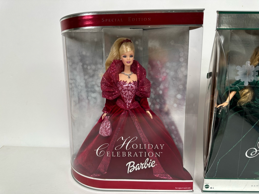 2002 Holiday Celebration Barbie Special Edition and and 2004 Special Edition Holiday Barbie Mattel Barbie Collector Series 2002/2004 New In Box 56209/B5848 [Photo 3]