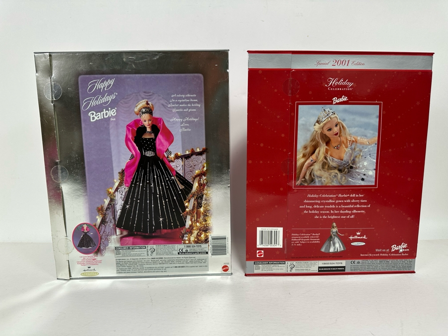 1998 Happy Holidays Barbie Special Edition and 2001 Special Edition Holiday Celebration Barbie Mattel Barbie Dolls 1998/2001 New In Box 20200/50304 [Photo 9]