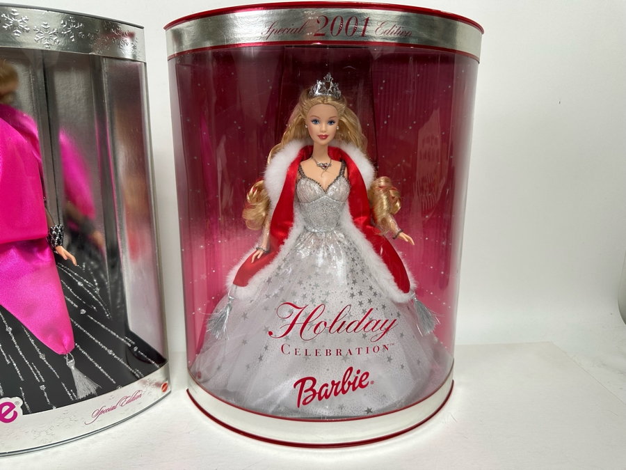 1998 Happy Holidays Barbie Special Edition and 2001 Special Edition Holiday Celebration Barbie Mattel Barbie Dolls 1998/2001 New In Box 20200/50304 [Photo 6]