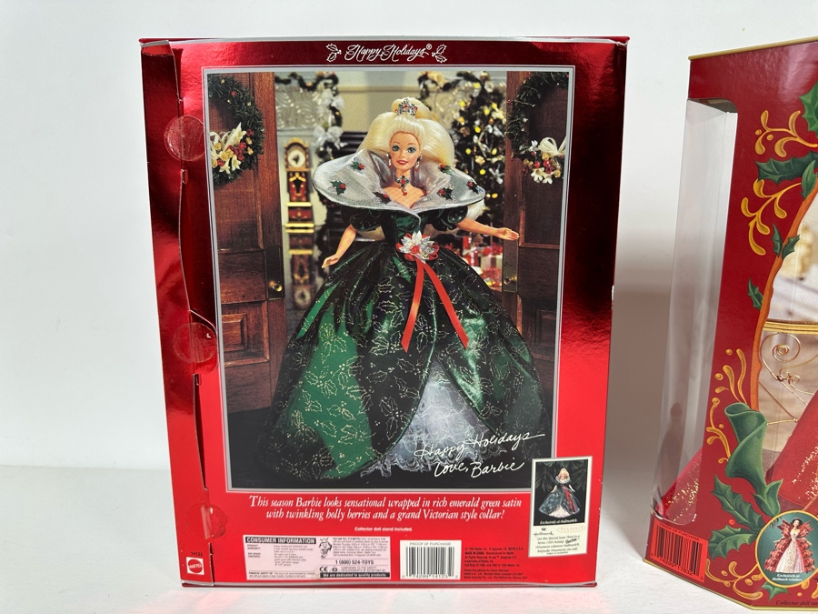 1995 Happy Holidays Barbie Special Edition and 1997 Happy Holidays Special Edition Mattel Barbie Dolls 1995/1997 New In Box 14123/17832 [Photo 10]