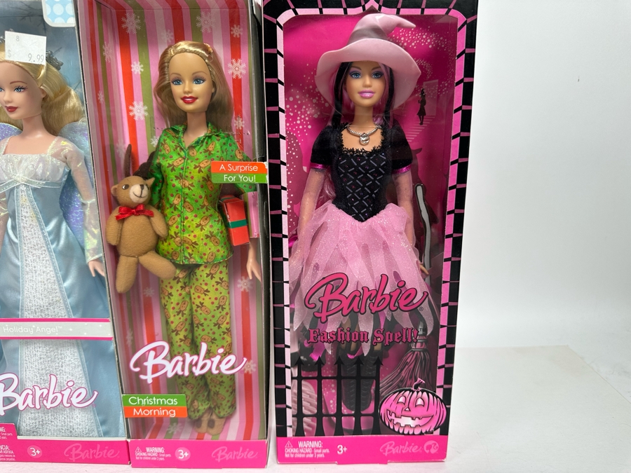 Holiday Angel, Christmas Morning and Fashion Spell Mattel Barbie Dolls 2006/2006/2008 New In Box J0590/J0550/M3523 [Photo 7]