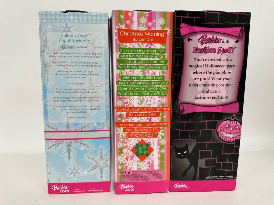 Holiday Angel, Christmas Morning and Fashion Spell Mattel Barbie Dolls 2006/2006/2008 New In Box J0590/J0550/M3523 [Photo 10]