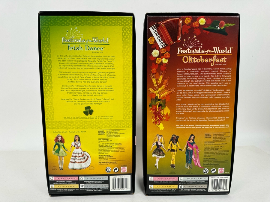 Dolls of the World: Festivals of the World Irish Dance and Oktoberfest Pink Label Collection Mattel Barbie Dolls 2006/2006 New In Box J0929/K7920 [Photo 10]