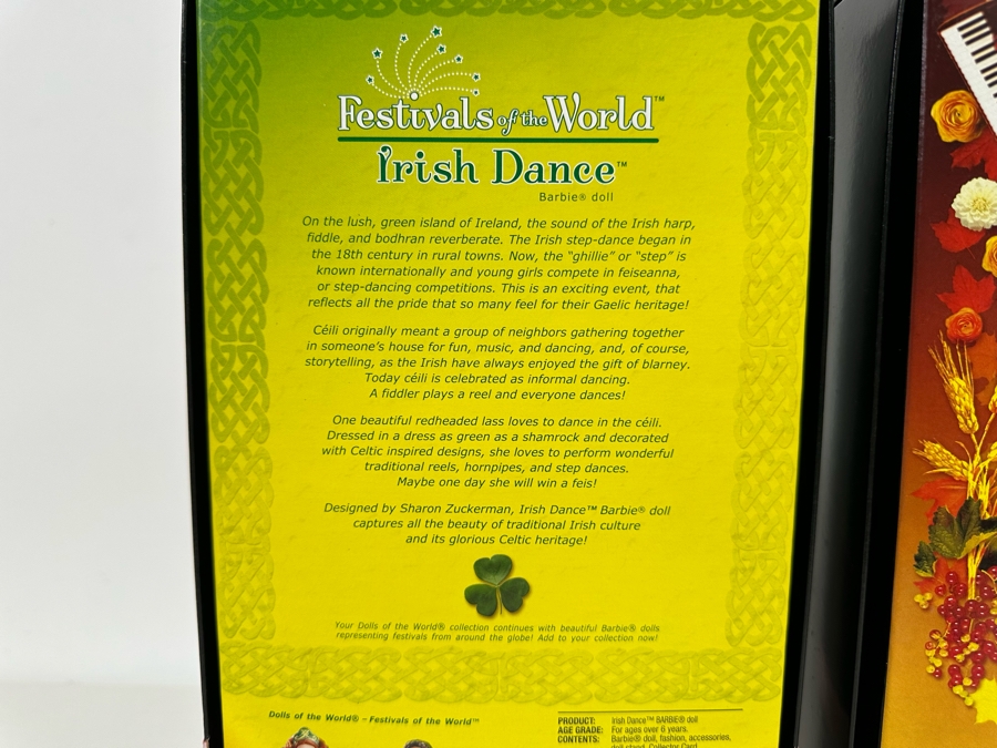 Dolls of the World: Festivals of the World Irish Dance and Oktoberfest Pink Label Collection Mattel Barbie Dolls 2006/2006 New In Box J0929/K7920 [Photo 11]