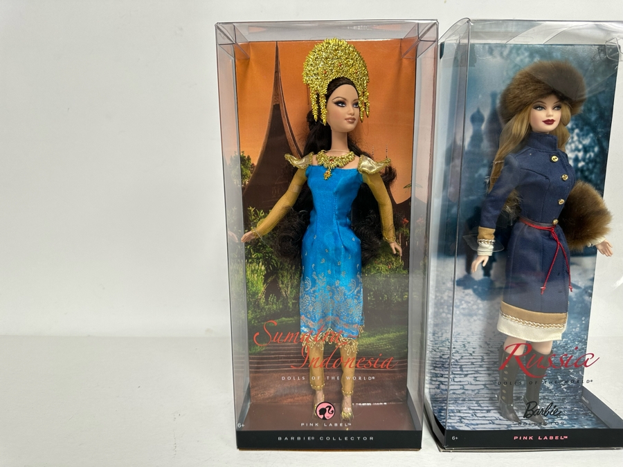 Dolls of the World: Sumatra Indonesia and Russia Pink Label Collection Mattel Barbie Dolls 2009/2007 New In Box R4488/L9582 [Photo 6]