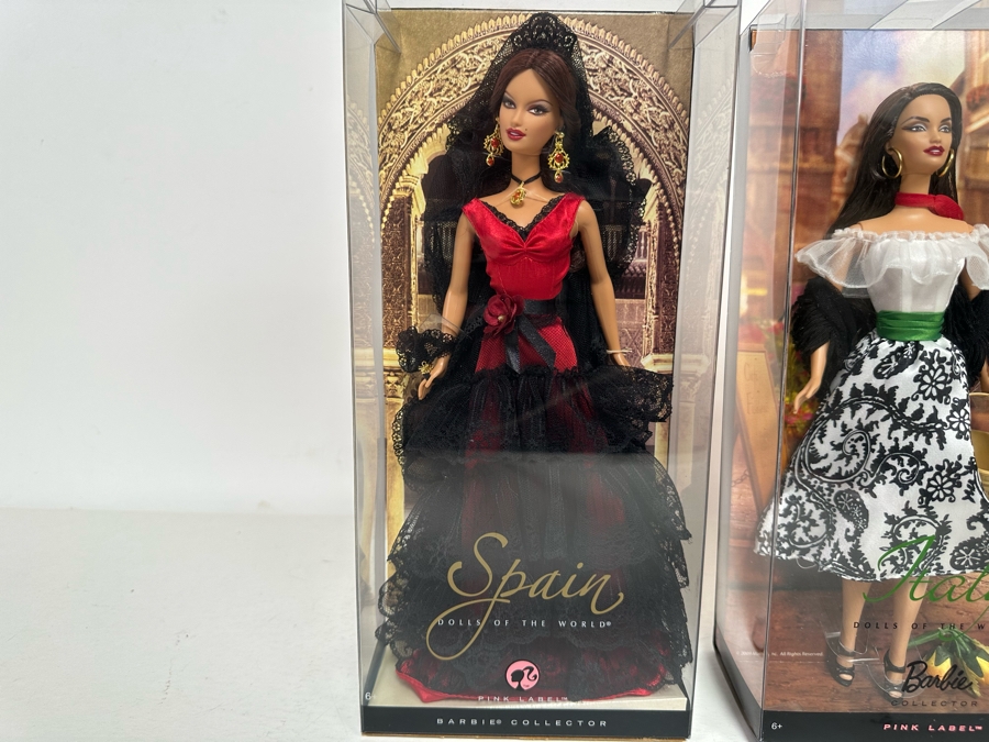 Dolls of the World: Spain and Italy Pink Label Collection Mattel Barbie Dolls 2007/2009 New In Box L9583/P3488 [Photo 6]