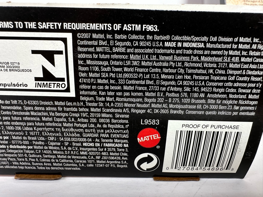 Dolls of the World: Spain and Italy Pink Label Collection Mattel Barbie Dolls 2007/2009 New In Box L9583/P3488 [Photo 11]