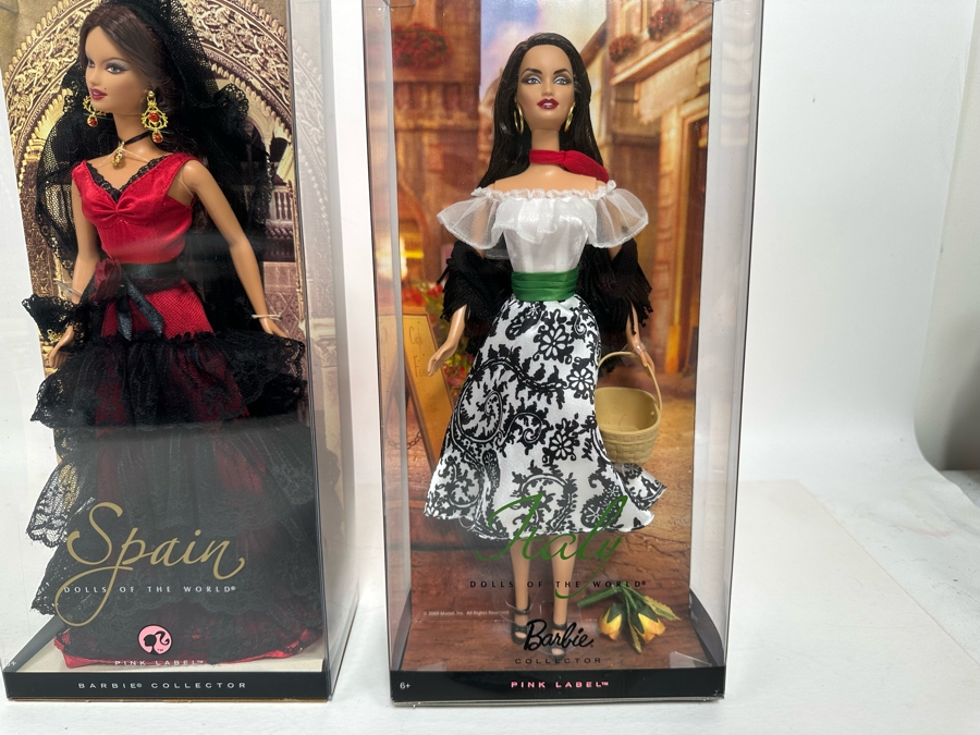 Dolls of the World: Spain and Italy Pink Label Collection Mattel Barbie Dolls 2007/2009 New In Box L9583/P3488 [Photo 4]