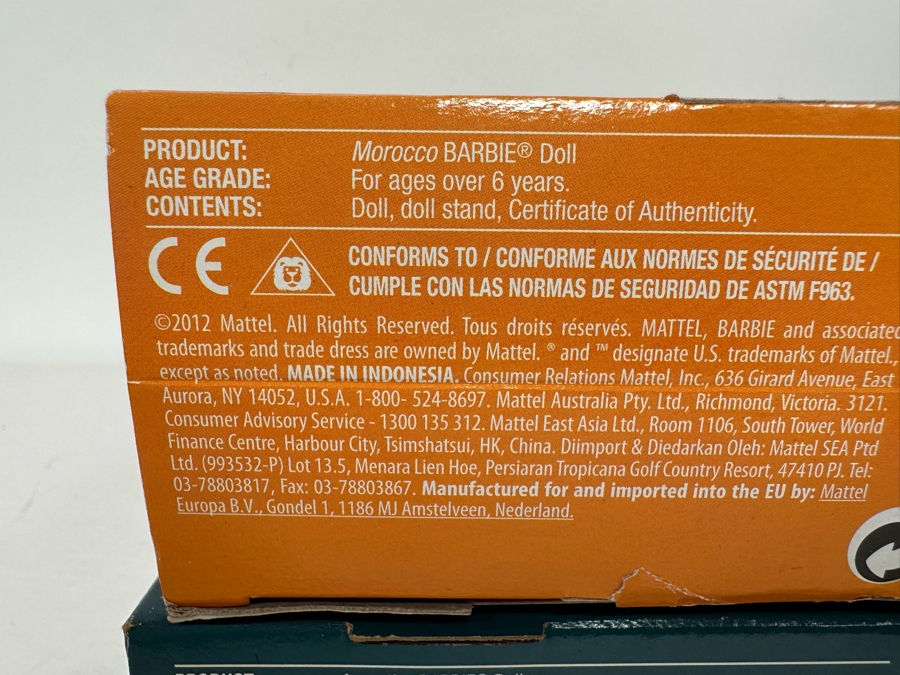 Dolls of the World: Argentina and Morocco Pink Label Collection Mattel Barbie Dolls 2011/2012 New In Box W3375/X8425 [Photo 13]