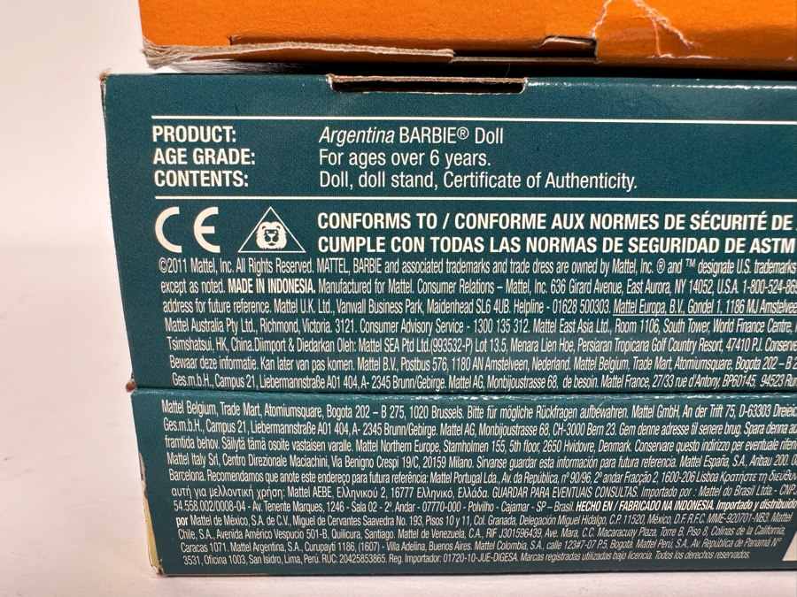 Dolls of the World: Argentina and Morocco Pink Label Collection Mattel Barbie Dolls 2011/2012 New In Box W3375/X8425 [Photo 15]