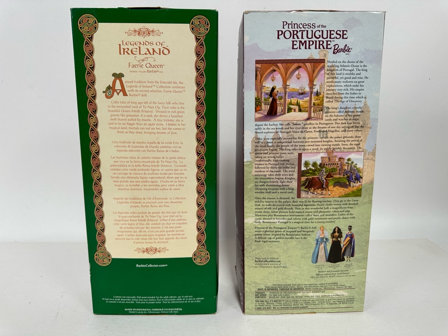Dolls of the World: Legends of Ireland Faerie Queen and Princess of the Portuguese Empire Barbie Collector Edition Mattel Barbie Dolls 2004/2002 New In Box B3456/56217 [Photo 9]