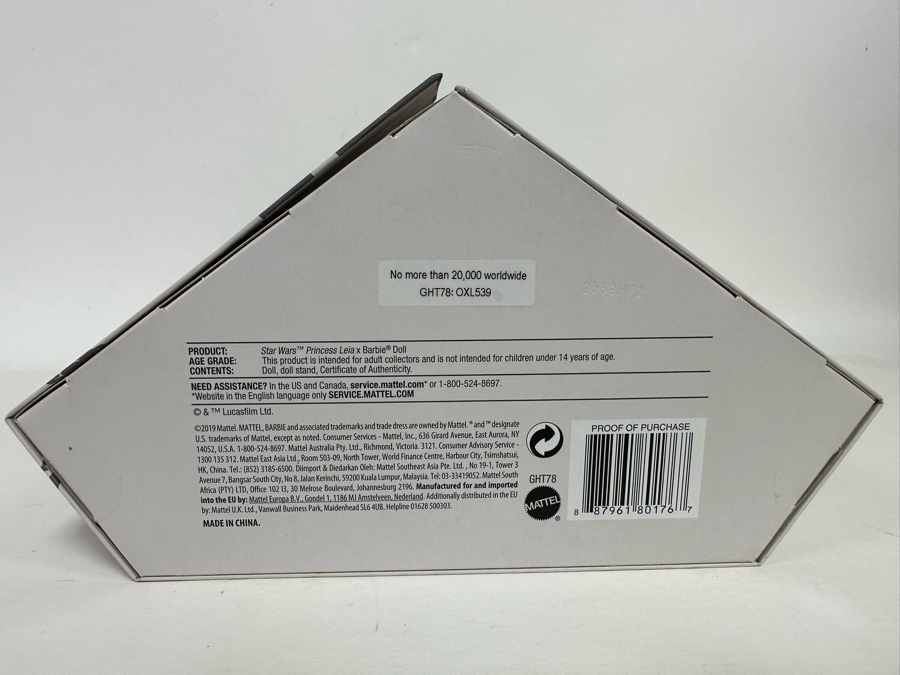 Star Wars Princess Leia x Barbie Limited Edition of 20,000 Mattel Barbie Doll 2019 New In Box GHT78 [Photo 10]