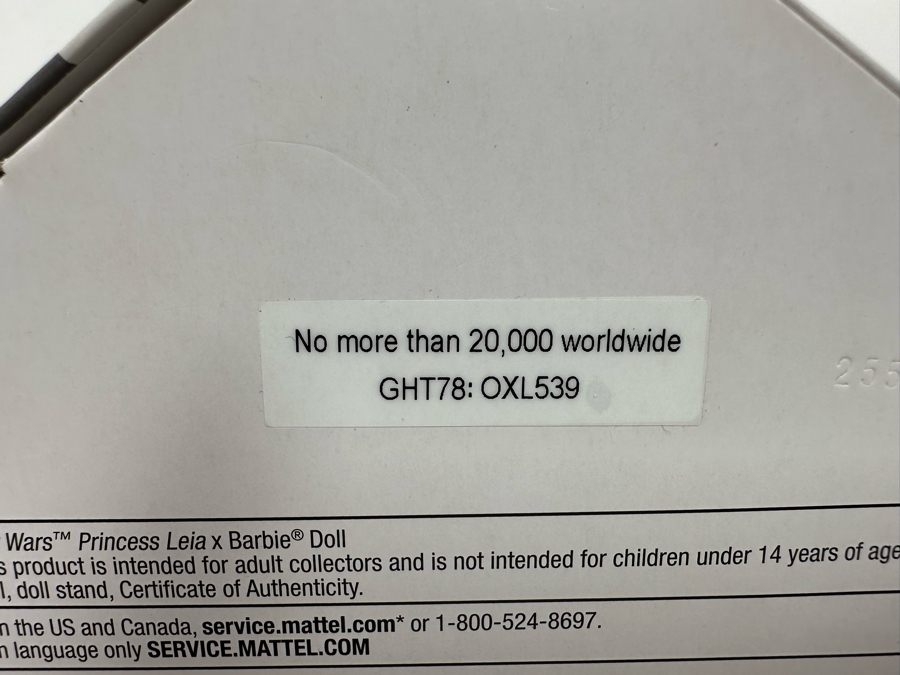 Star Wars Princess Leia x Barbie Limited Edition of 20,000 Mattel Barbie Doll 2019 New In Box GHT78 [Photo 11]