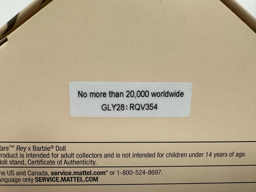 Star Wars Rey x Barbie Limited Edition of 20,000 Mattel Barbie Doll 2019 New In Box GLY28 [Photo 11]