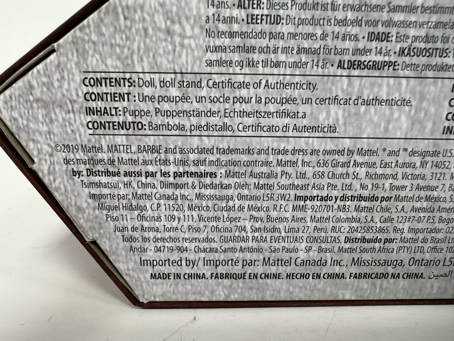 Star Wars Chewbacca x Barbie Limited Platinum Edition of 5,000 Mattel Barbie Doll 2019 New In Box GMM96 [Photo 17]