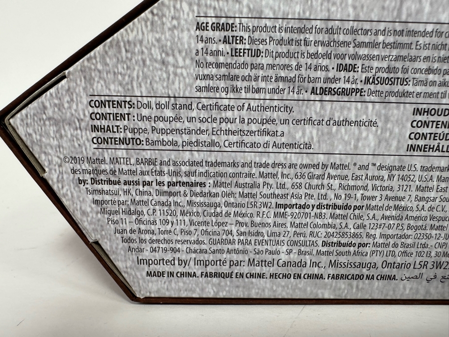 Star Wars Chewbacca x Barbie Limited Platinum Edition of 5,000 Mattel Barbie Doll 2019 New In Box GMM96 [Photo 14]