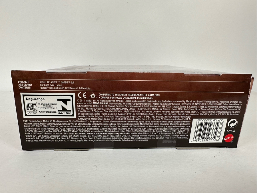 Couture Angel Pink Label Collection Mattel Barbie 2011 New In Box T7898 [Photo 9]