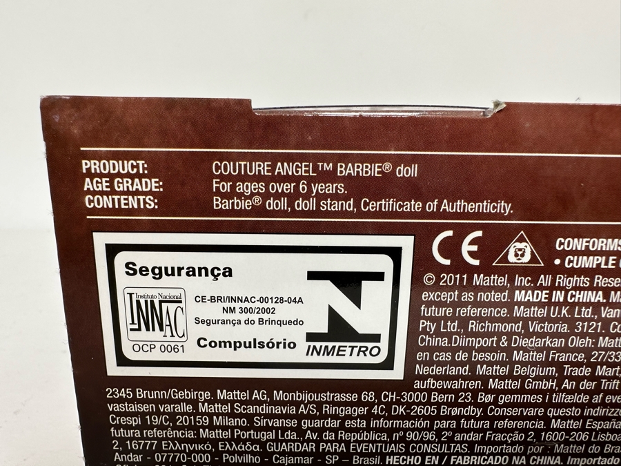 Couture Angel Pink Label Collection Mattel Barbie 2011 New In Box T7898 [Photo 10]
