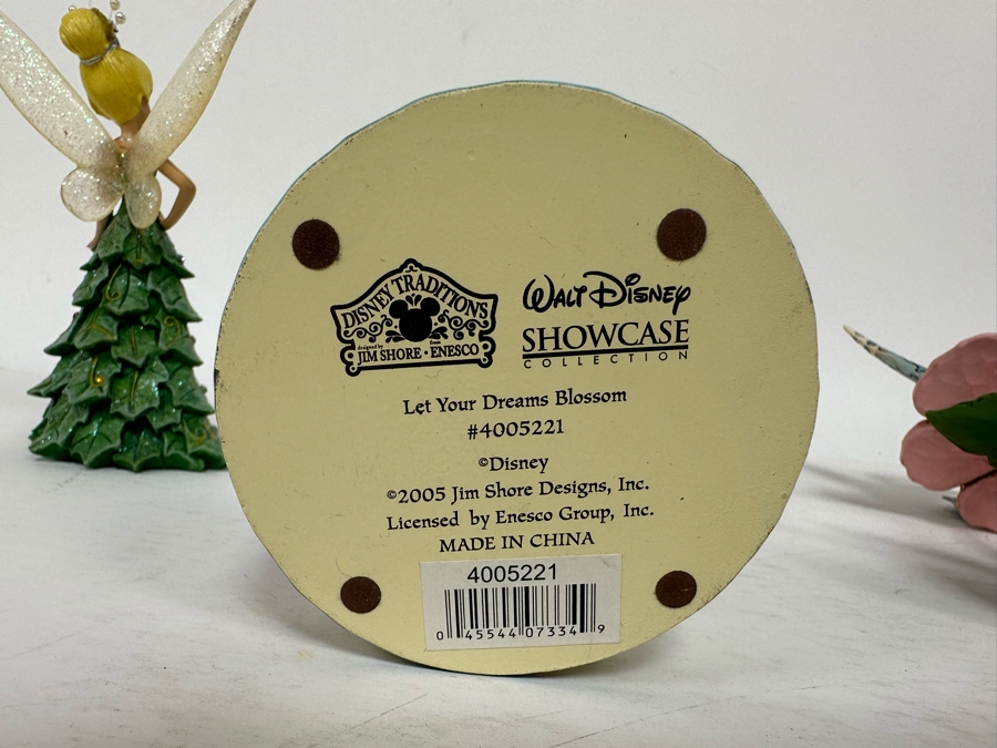 Tinkerbell Figurines “Sitting Pretty”, “Let Your Dreams Blossom” By Jim Shore for Enesco Disney Traditions: Showcase Collection and “Oh Christmas Tree” Disney’s All Decked Out for the Holidays 4007913/4005221/A9422 8H/7H/5.5H [Photo 14]
