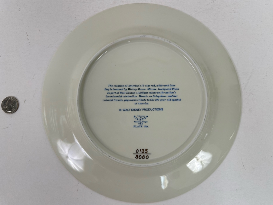Disneyland “America on Parade” Bicentennial Celebration Plate by Viletta Plate No. 135/3000 11R [Photo 7]