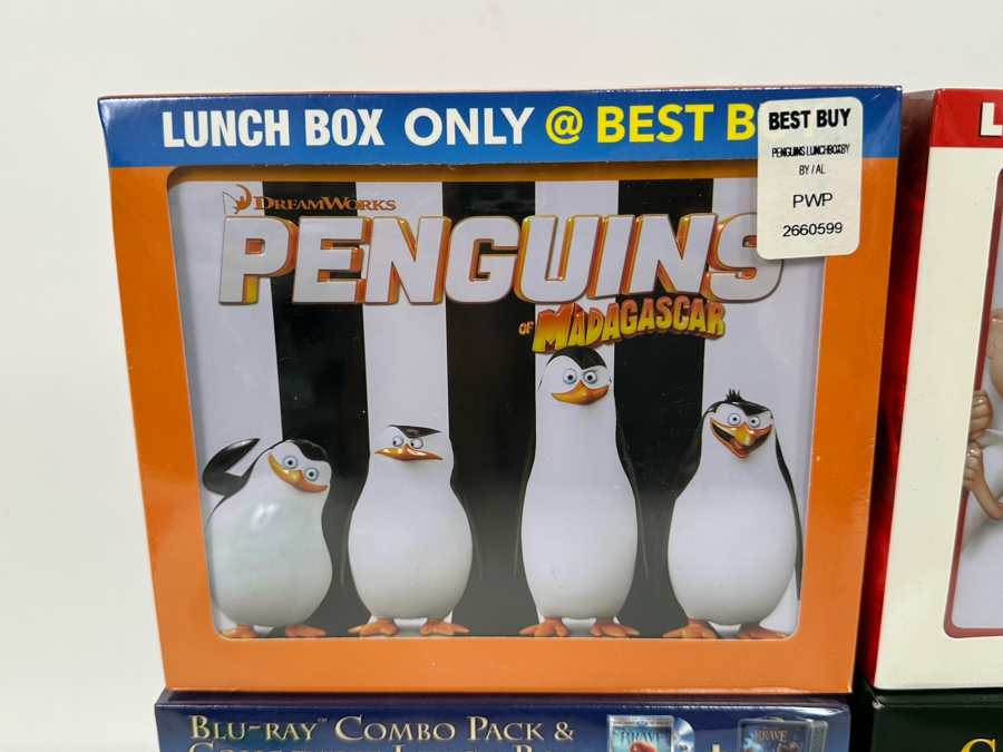 Disney Lunchboxes Lot including: Penguins of Madagascar, Mr. Peabody and Sherman, Rio 2, Brave, Bambi and Peter Pan [Photo 9]