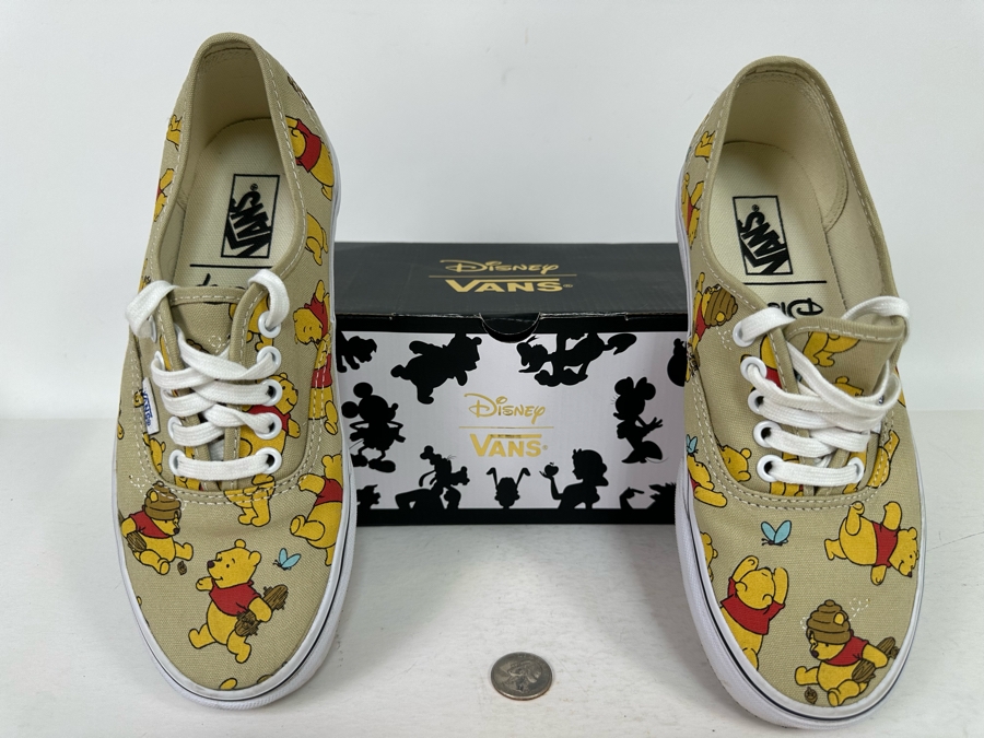 Disney “Winnie the Pooh” Pooh Vans Mens 6.5/Womens 8.0 Like New with Box [Photo 3]