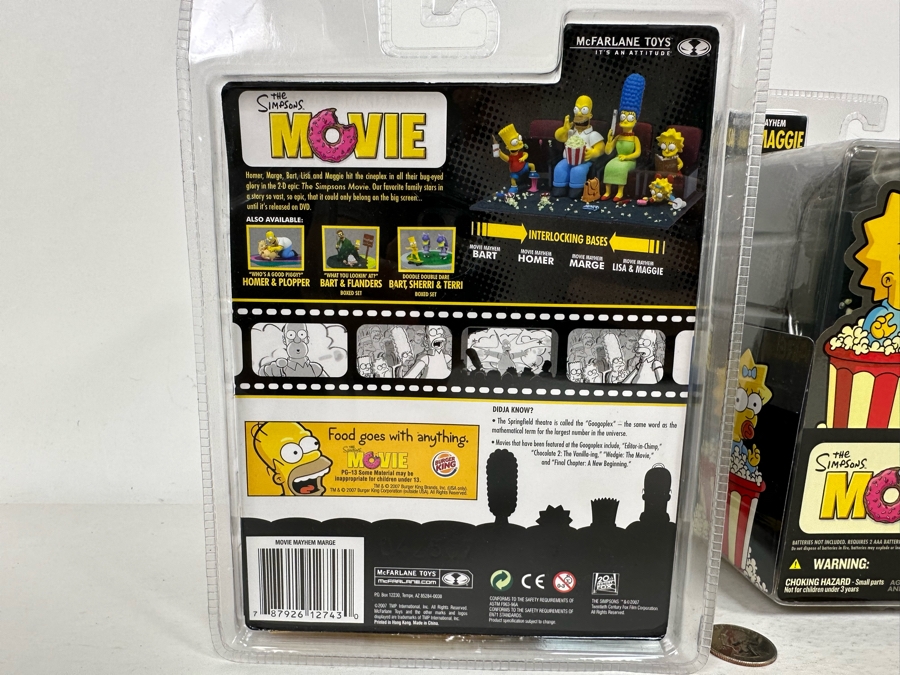 The Simpson’s Movie Collectible Action Figurines with Sound Including: Homer, Marge, Bart Lisa and Maggie 2007 New In Boxes [Photo 18]