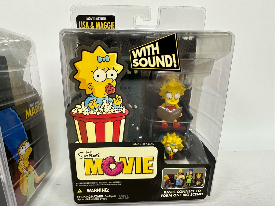The Simpson’s Movie Collectible Action Figurines with Sound Including: Homer, Marge, Bart Lisa and Maggie 2007 New In Boxes [Photo 19]
