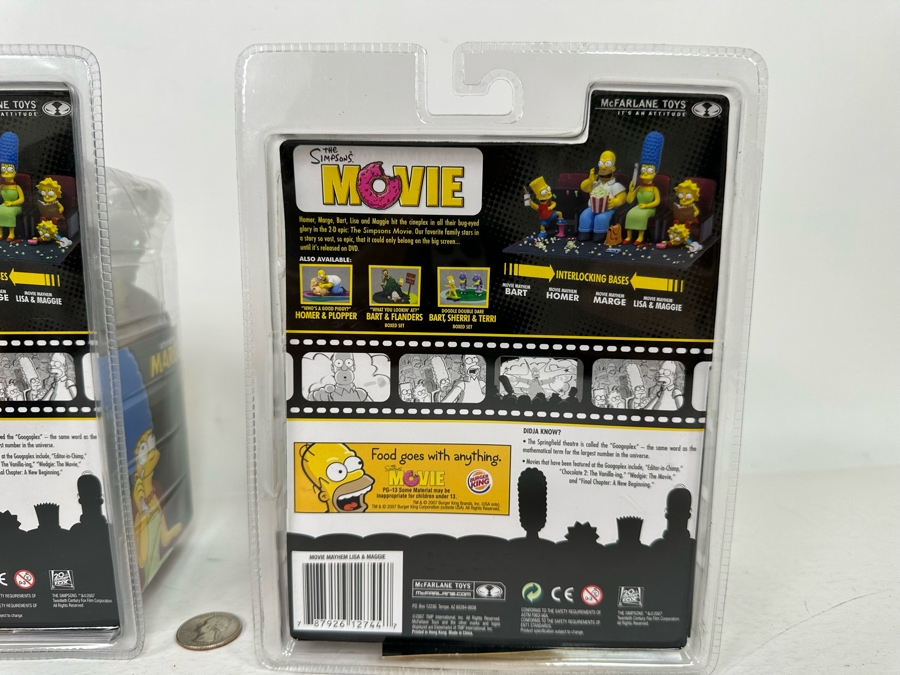 The Simpson’s Movie Collectible Action Figurines with Sound Including: Homer, Marge, Bart Lisa and Maggie 2007 New In Boxes [Photo 21]
