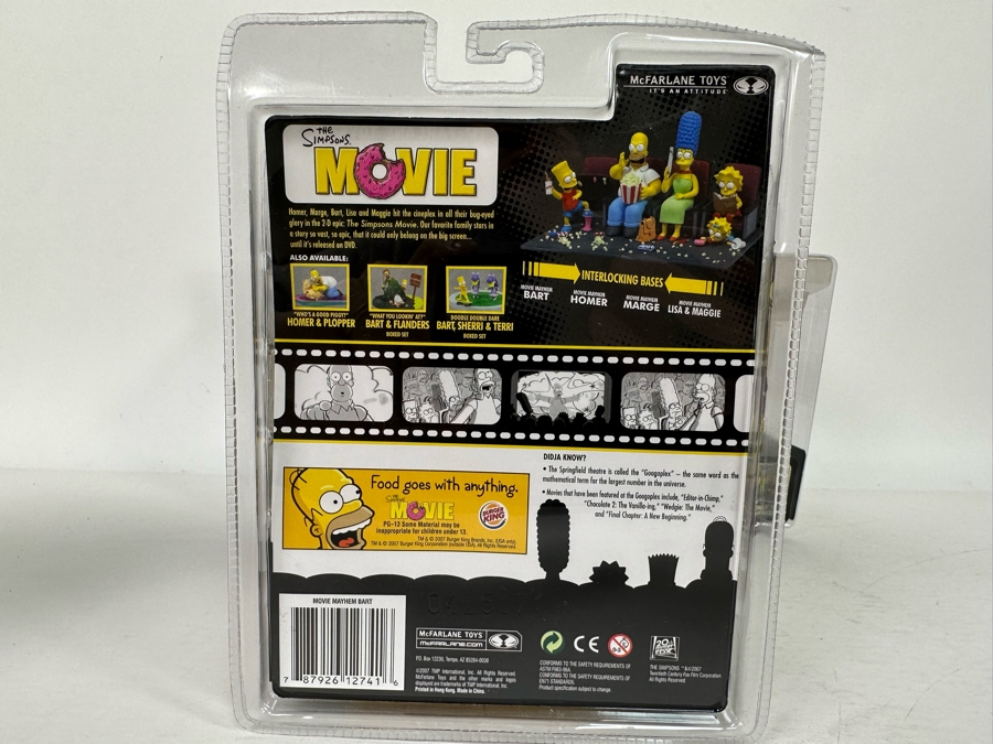 The Simpson’s Movie Collectible Action Figurines with Sound Including: Homer, Marge, Bart Lisa and Maggie 2007 New In Boxes [Photo 14]