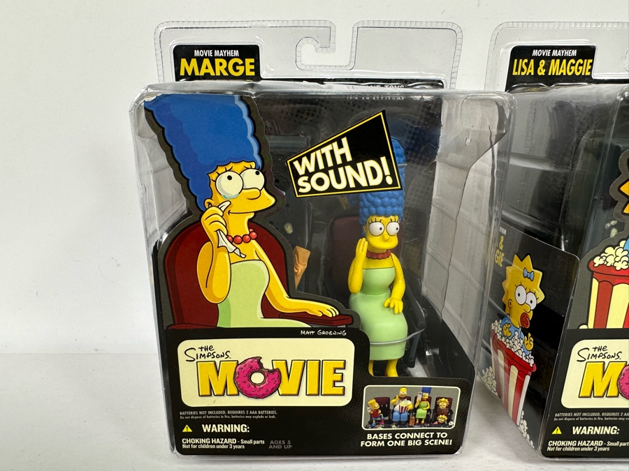 The Simpson’s Movie Collectible Action Figurines with Sound Including: Homer, Marge, Bart Lisa and Maggie 2007 New In Boxes [Photo 16]