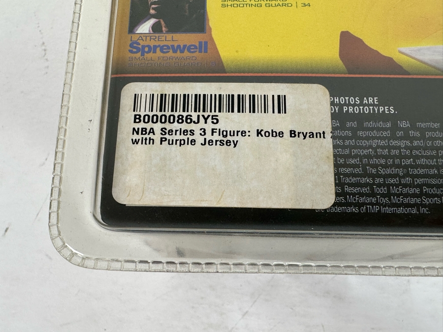 McFarlane’s Sportpicks Series 3 Action Figure: Kobe Bryant Purple Shirt 2003 New in Box [Photo 7]