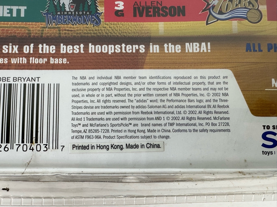 McFarlane’s Sportpicks Series 1 Action Figure: Kobe Bryant 2002 New in Box [Photo 7]