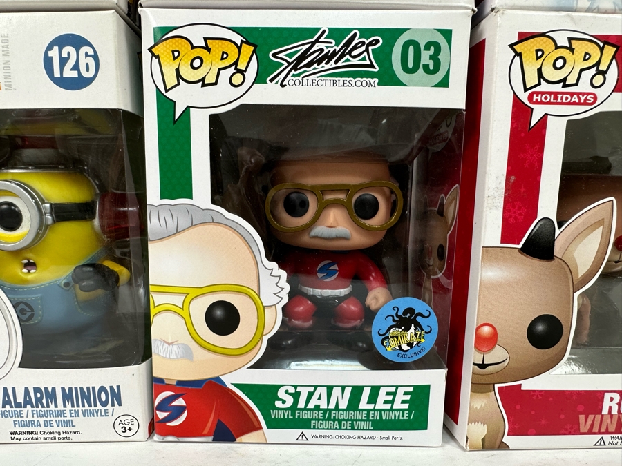 Disney Funko Vinyl Figurines Including: Hula Minion, Gone Batty, Santa Claus, Fire Alarm Minion, Stan Lee and Rudolf [Photo 4]