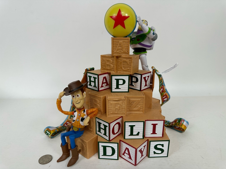 Disney Parks 2002 Happy Holidays 'Toy Story' Buzz and Woody Light Up Popcorn Bucket 9W x 11H [Photo 3]