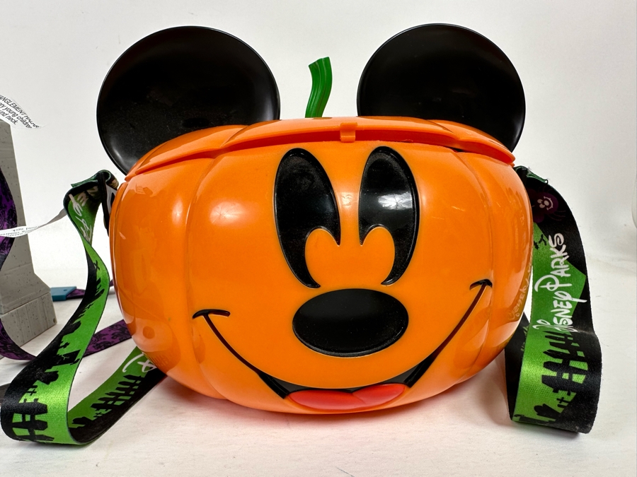 Disney Parks 2017 Mickey's Not So Scary Halloween Party Pumpkin and Hitchhiker Ghost Professor Phineas Plump Popcorn Buckets 8H/6.5H [Photo 3]