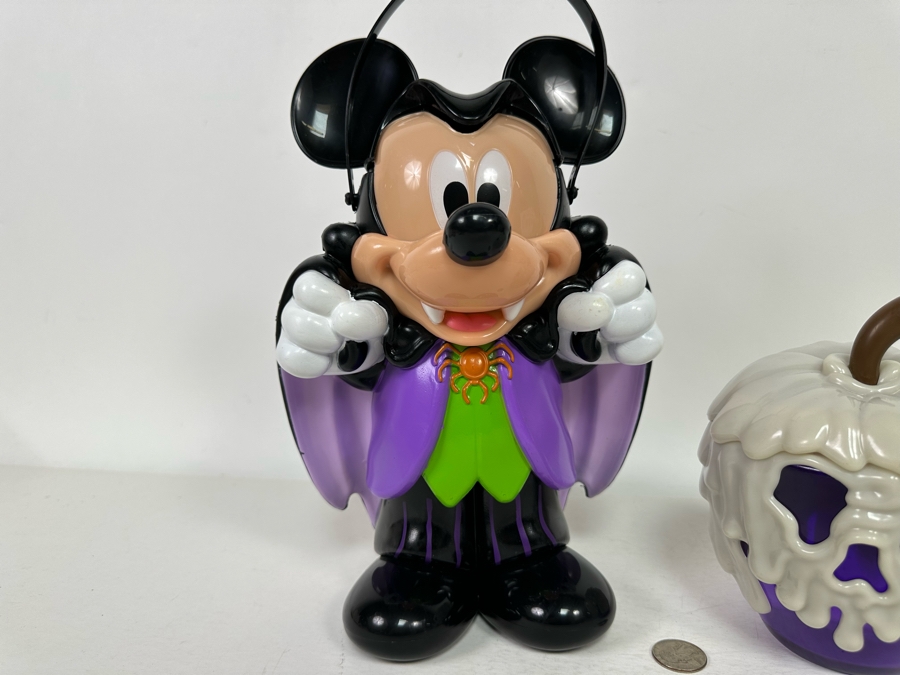 Disney Parks Vampire Mickey Mouse Popcorn Bucket and Purple Poison Apple Stein 11.5H/6.5H [Photo 4]